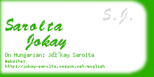 sarolta jokay business card